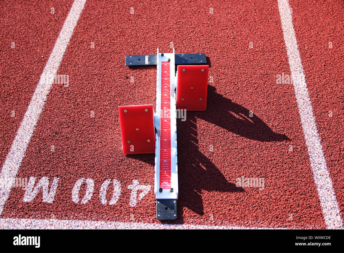 Athletics starting blocks hires stock photography and images Alamy