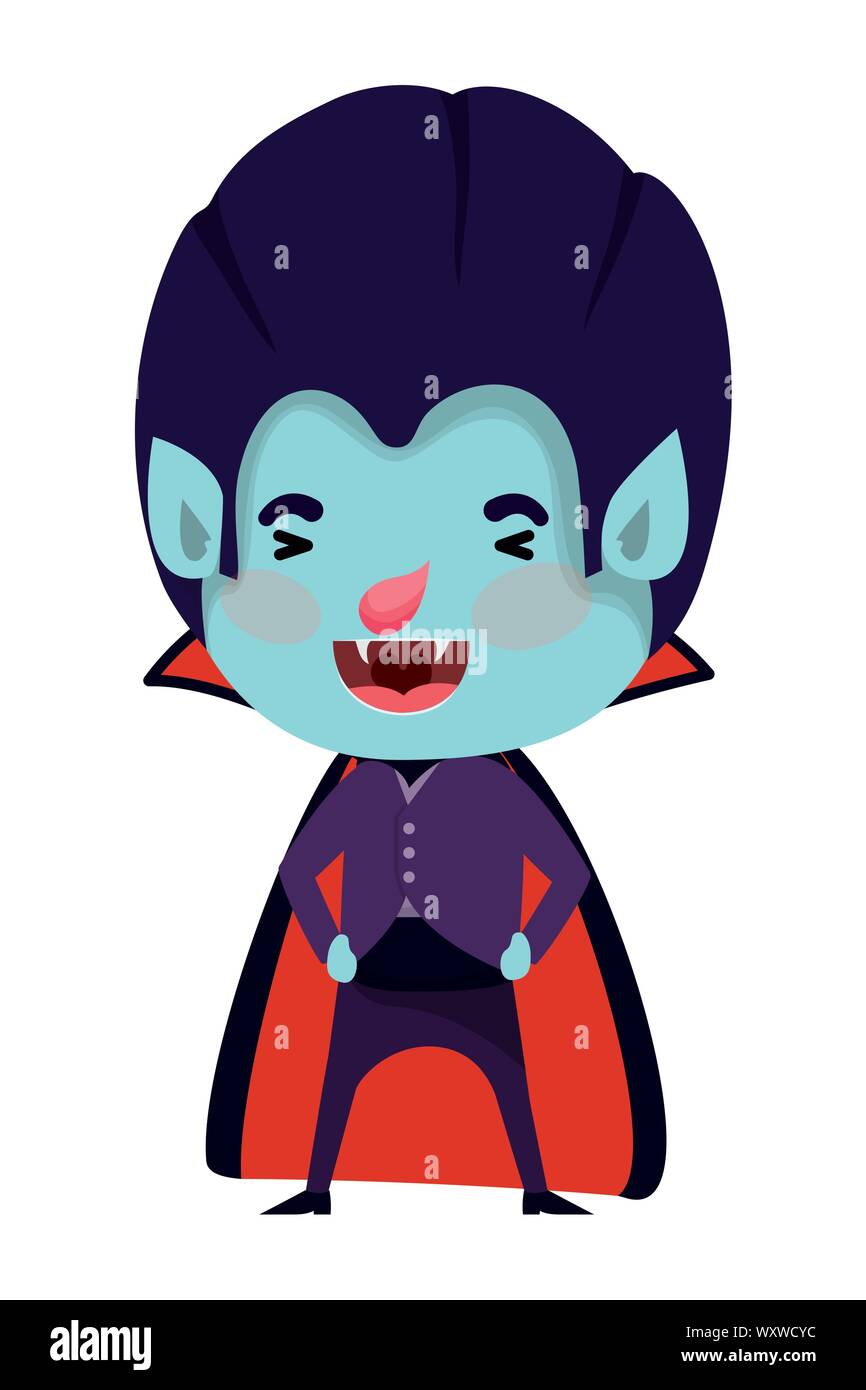 cute little boy with dracula costume Stock Vector Image & Art - Alamy