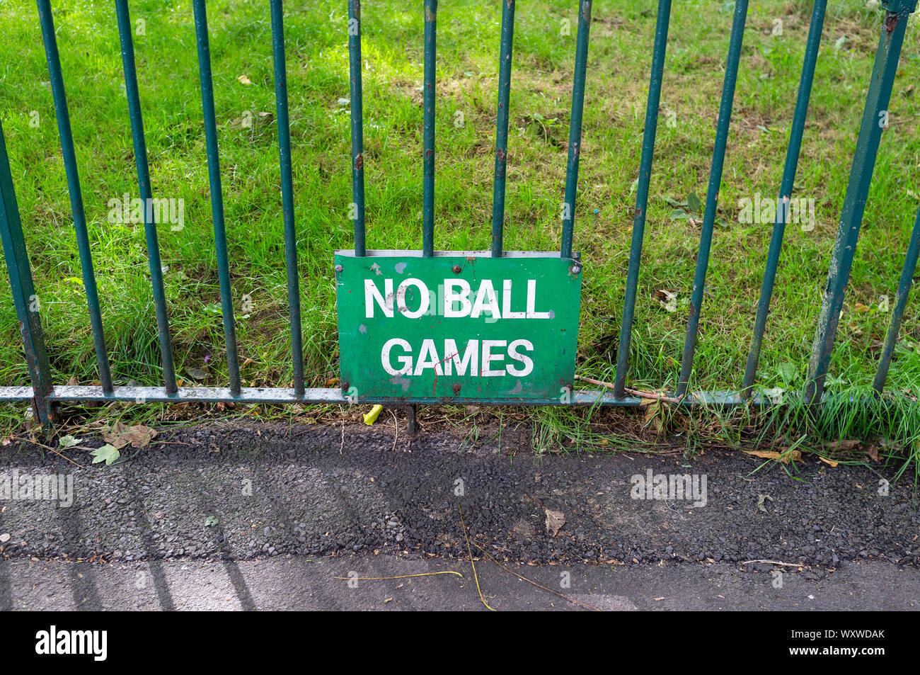 No Ball Games Warning Sign High Resolution Stock Photography and Images ...
