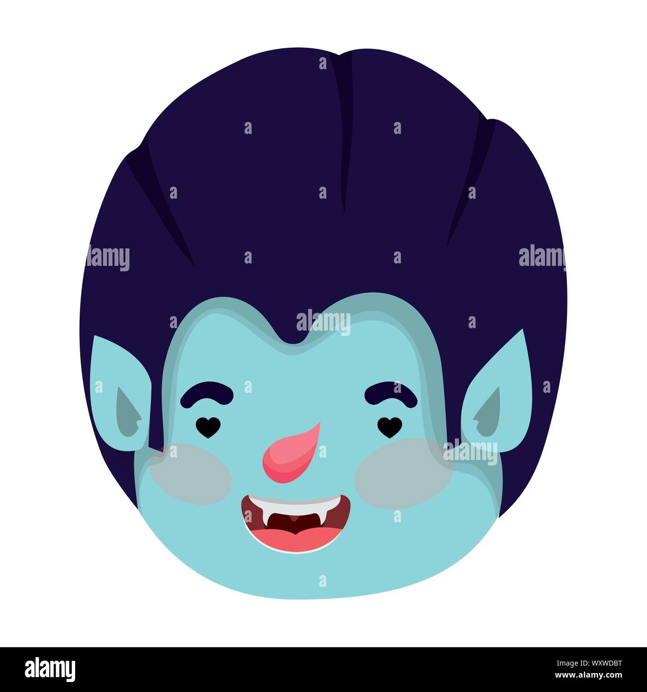 cute little boy head with dracula costume Stock Vector Image & Art - Alamy