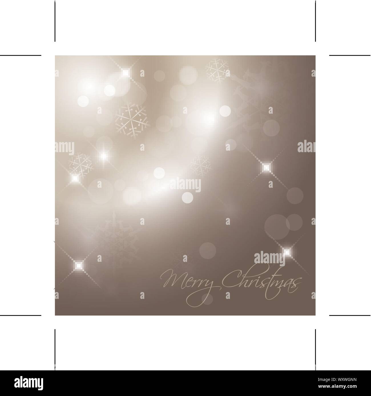 Vector Christmas background with white snowflakes and place for your ...