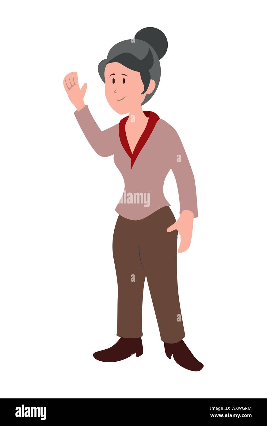old woman avatar character vector illustration design Stock Vector ...