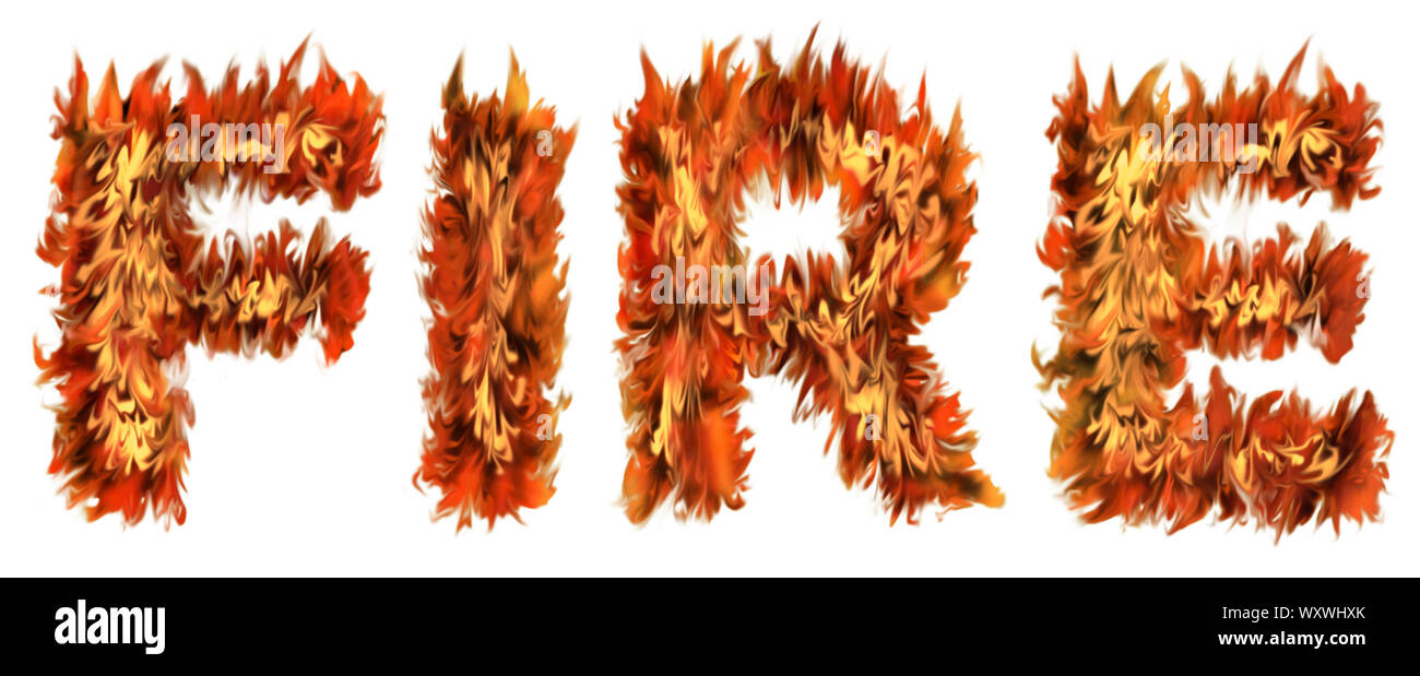 Flame Fire Word Text Stock Photos & Flame Fire Word Text Stock Images