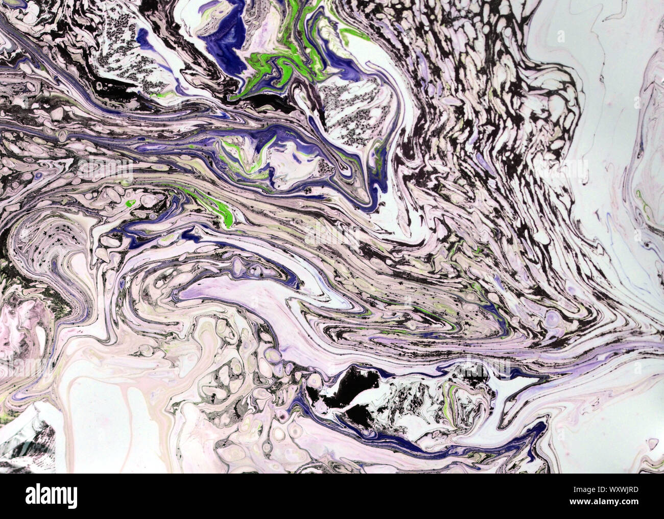 Abstract coral pink white marble texture, painting with acrylics