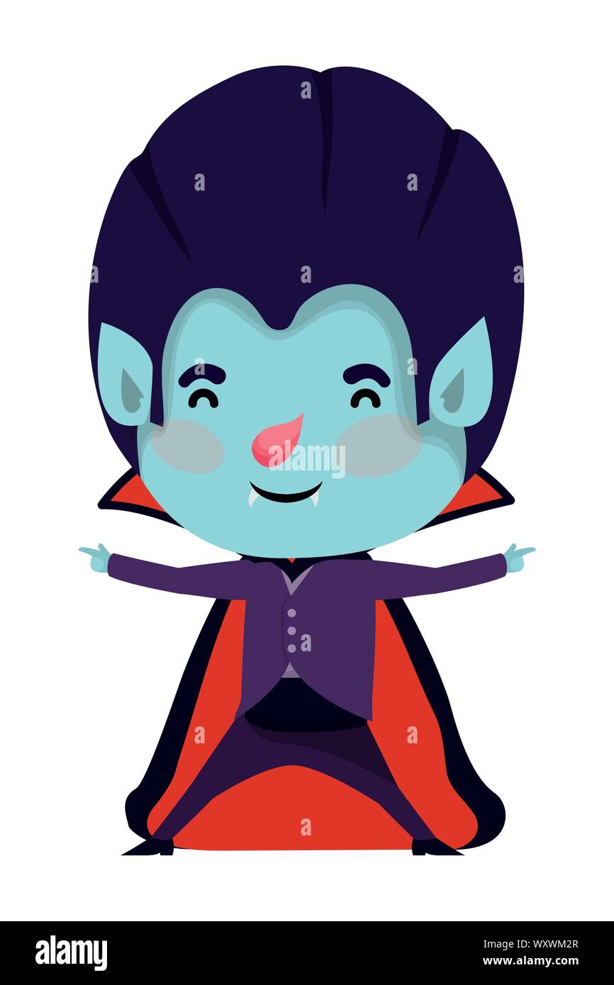 cute little boy with dracula costume Stock Vector Image & Art - Alamy