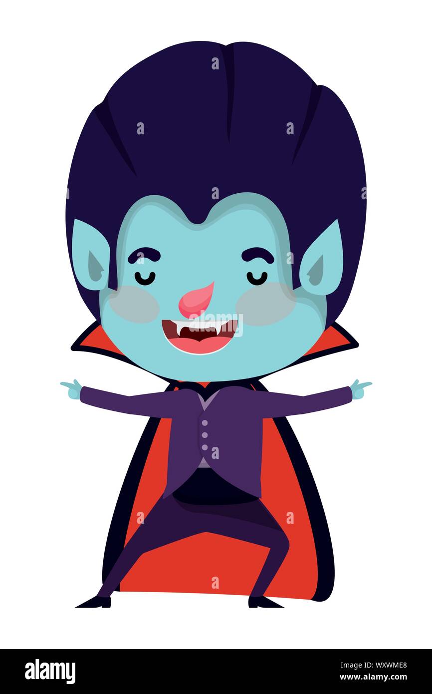 cute little boy with dracula costume Stock Vector Image & Art - Alamy