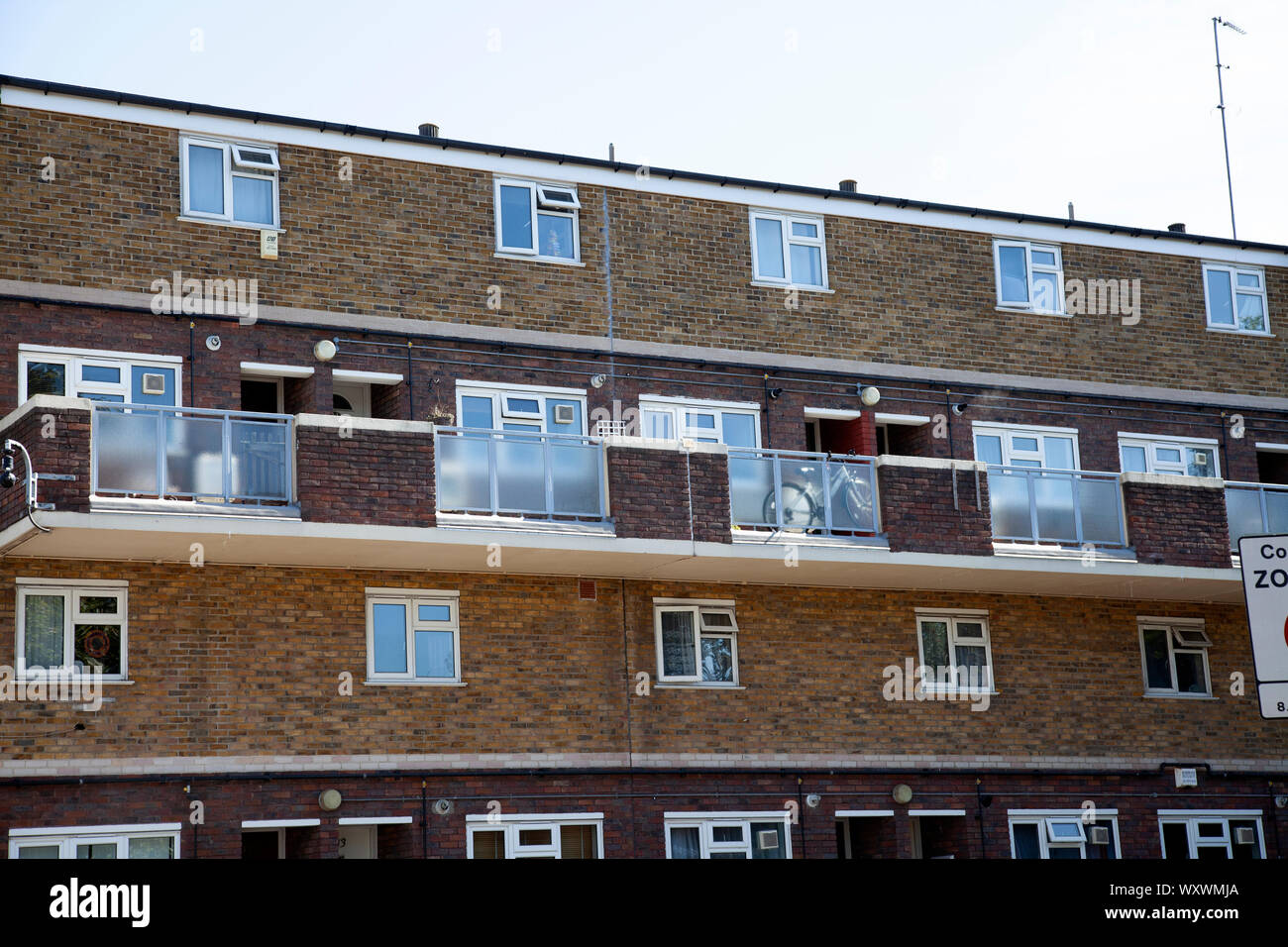 Social Housing Flats in Battersea, Wandsworth London UK Stock Photo