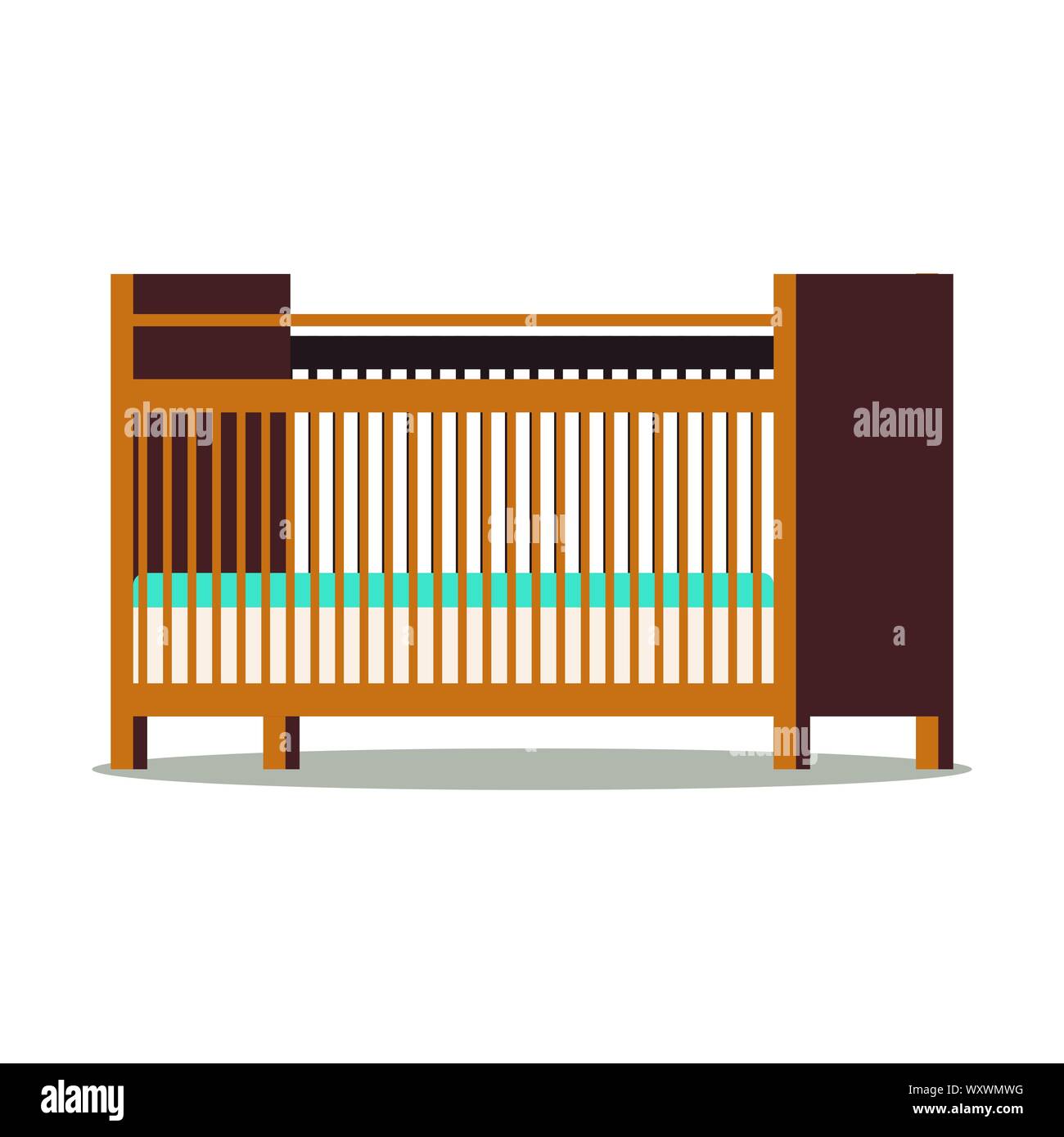 brown cot bed