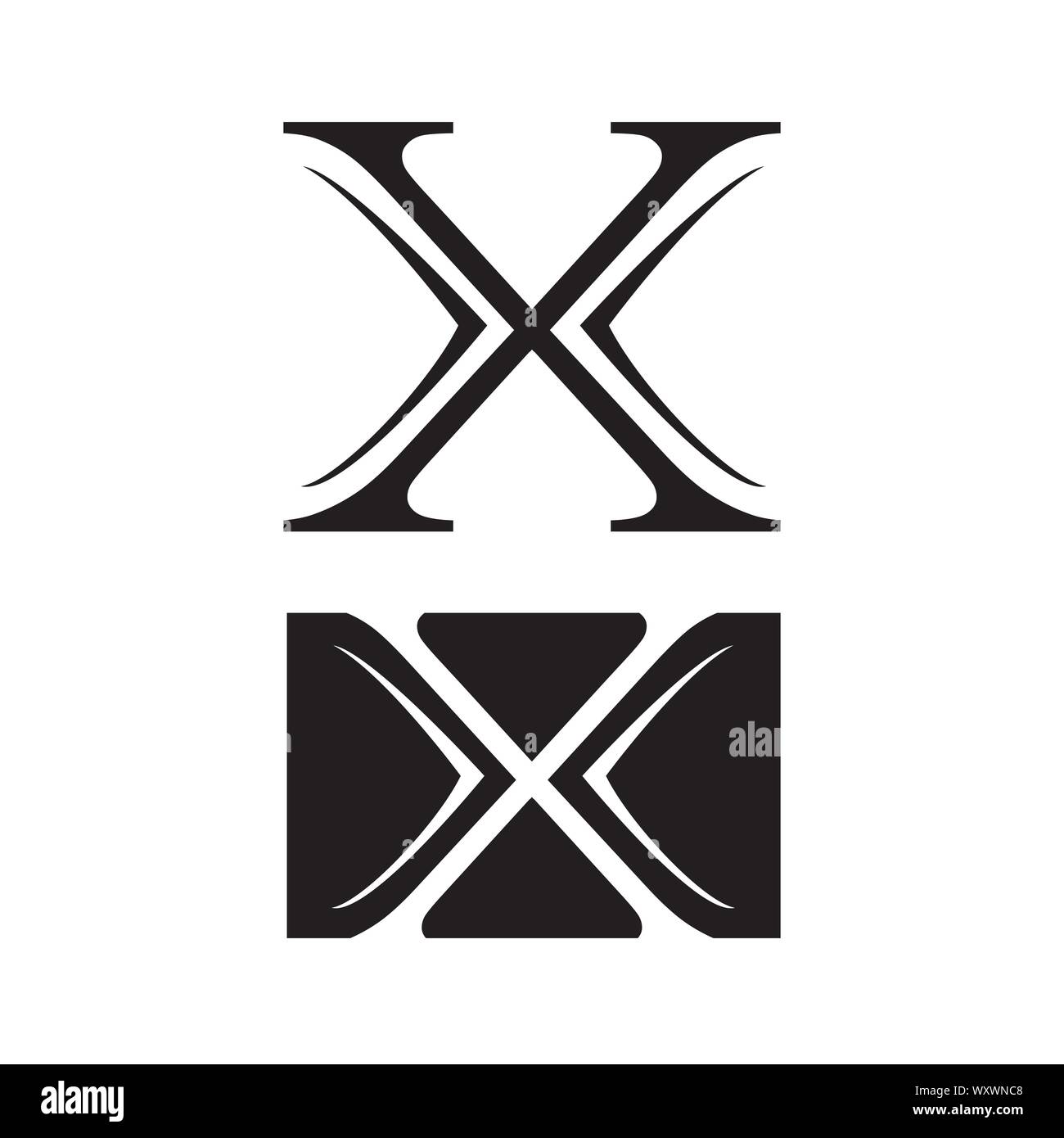 powerfull X Letter logo design vector concept illustration Stock Vector