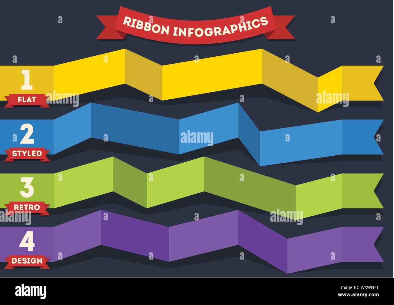 Infographic ribbon hi-res stock photography and images - Alamy