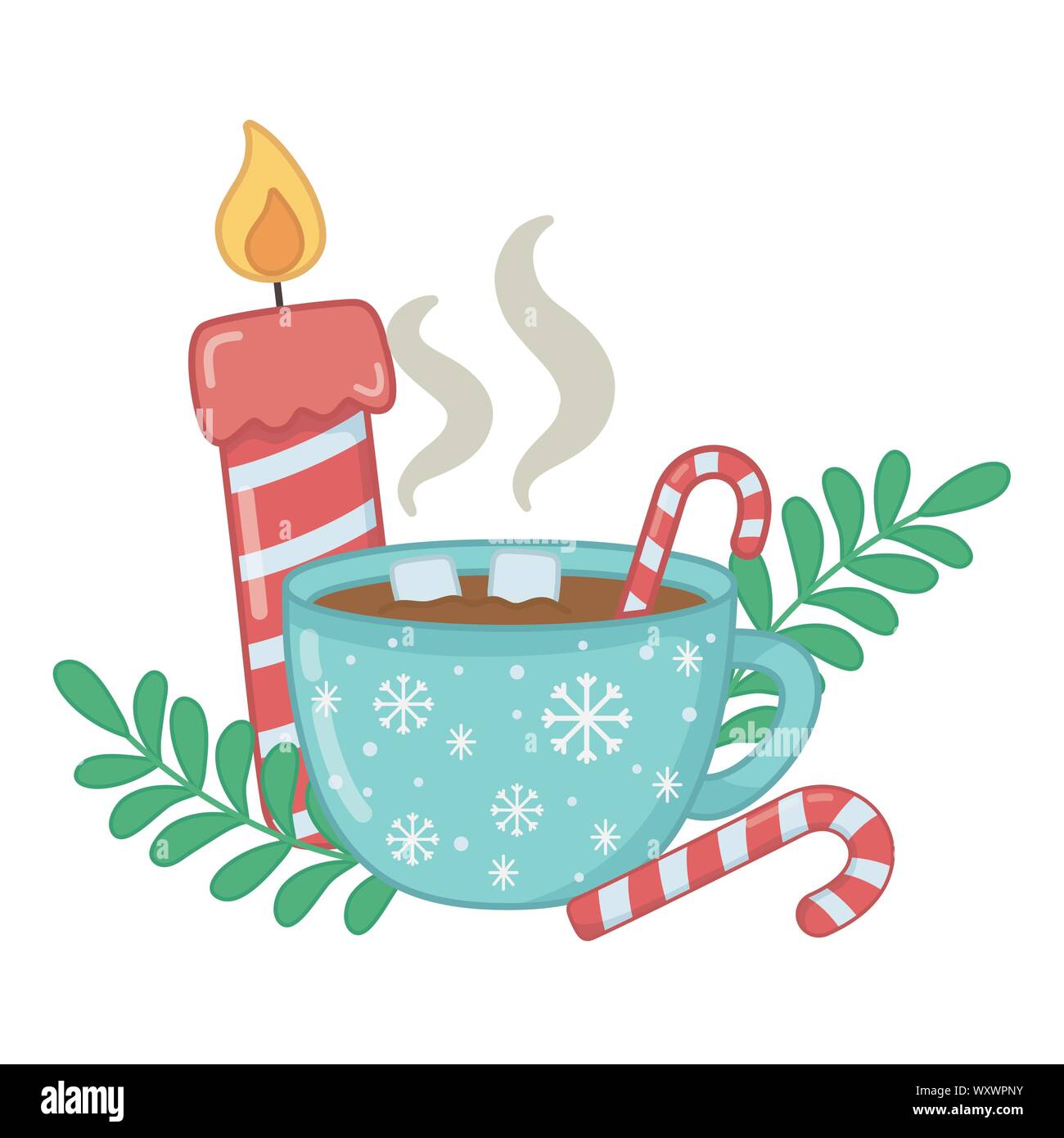 Cup design, Merry christmas season decoration card invitation ...