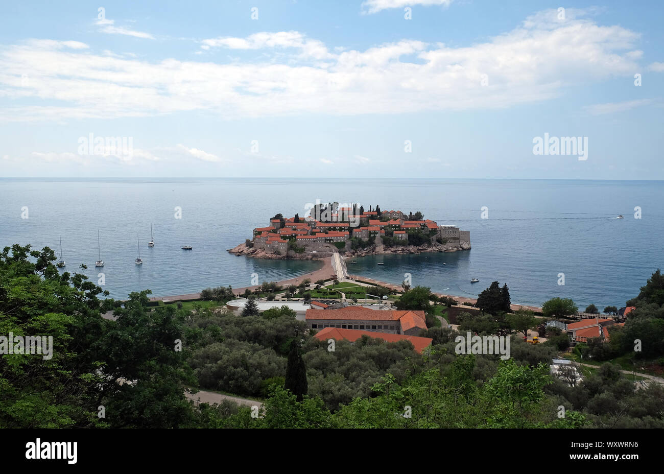 Saint Stephen resort island, Montenegro Stock Photo