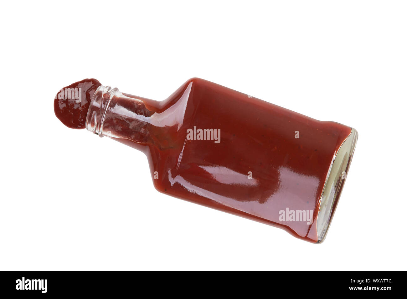 Bottle of tomato sauce isolated on white background Stock Photo - Alamy