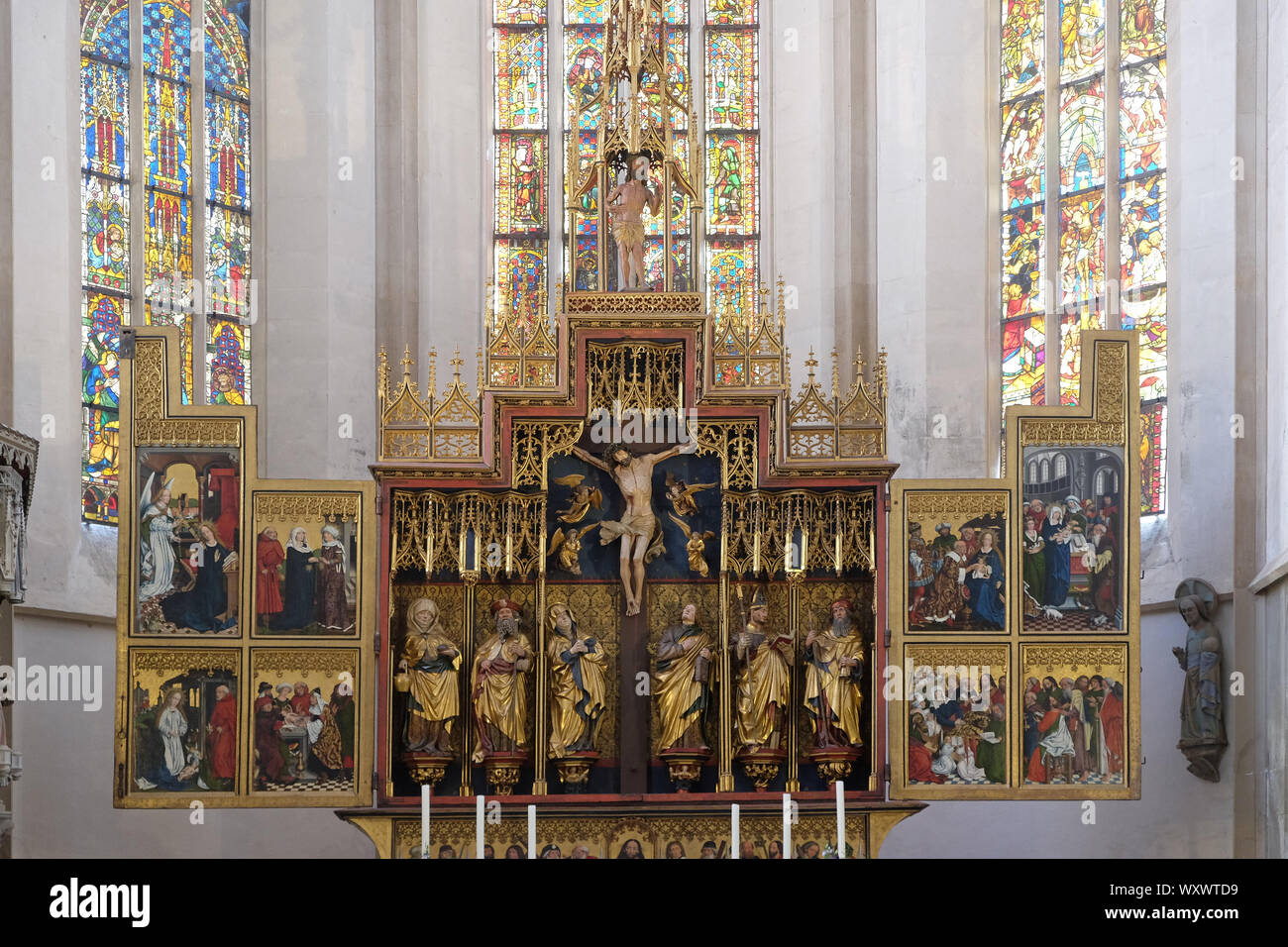 Twelve Apostles altar in St James Church in Rothenburg ob der Tauber