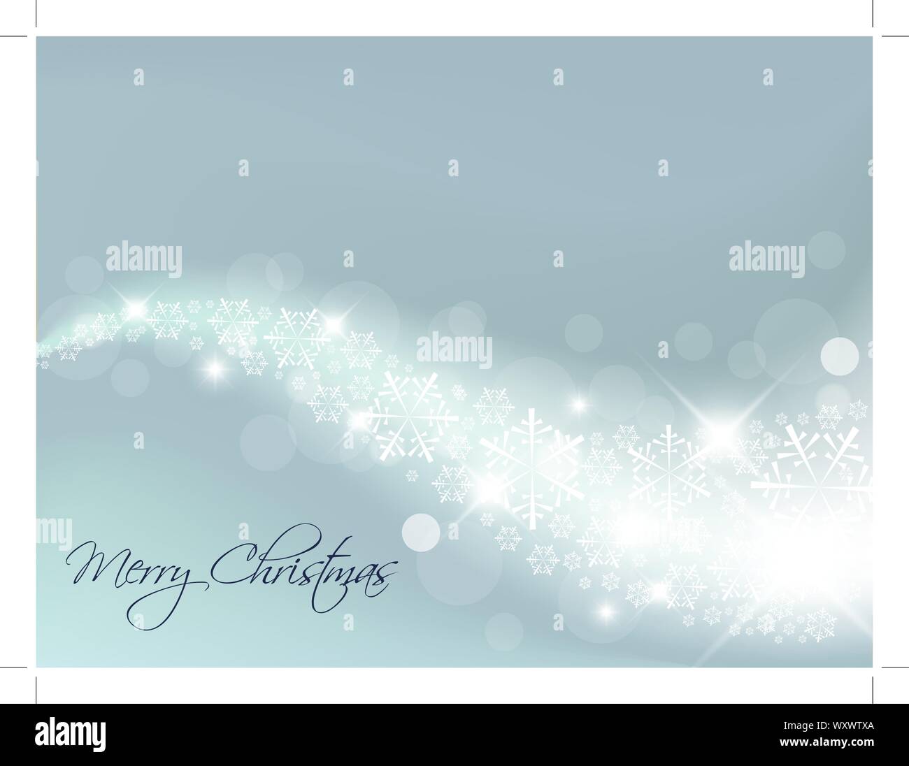 Light Blue Abstract Christmas background with white snowflakes Stock ...