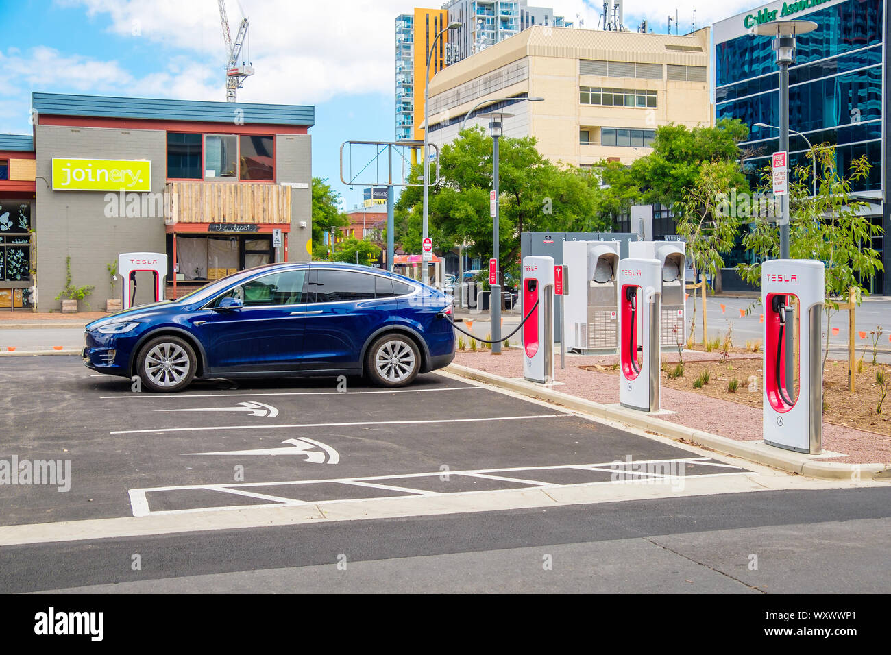 Adelaide CBD, Australia November 18, 2017 TTesla Model X car