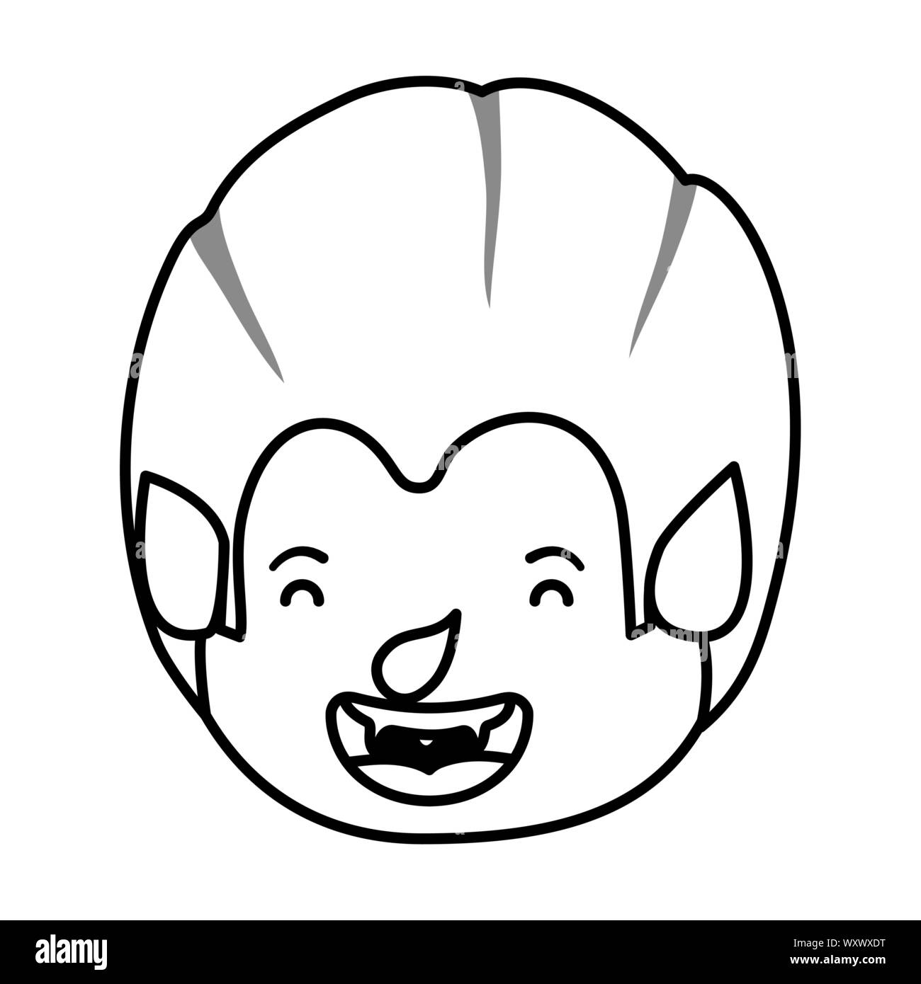 cute little boy head with dracula costume Stock Vector Image & Art - Alamy
