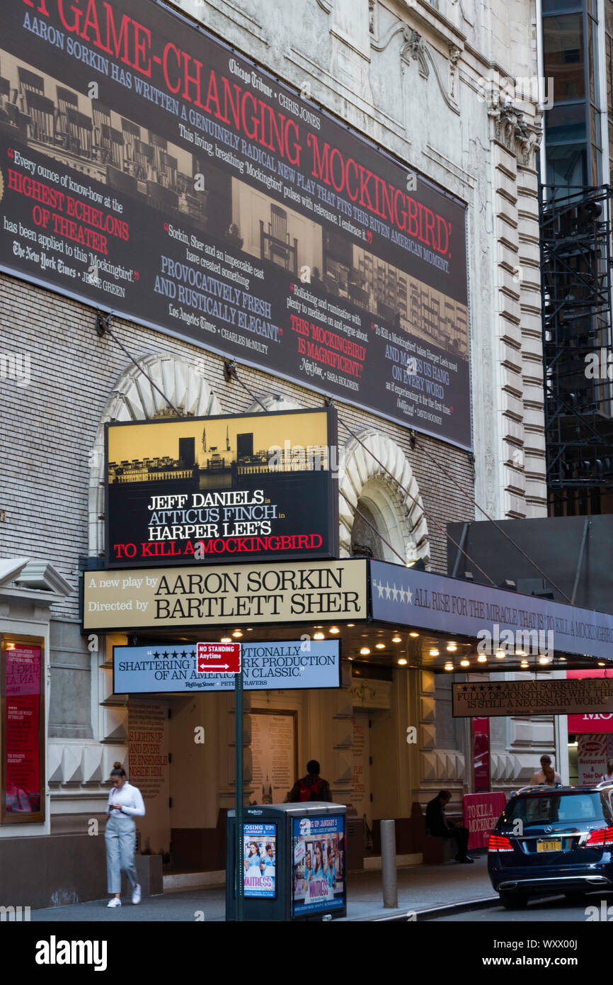 Shubert Theatre Marquee Featuring "To Kill a Mockingbird", NYC, USA