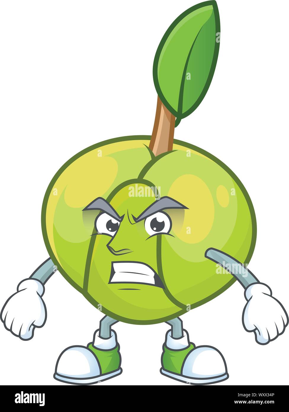 Scream sweet elephant apple cartoon with mascot Stock Vector Image ...