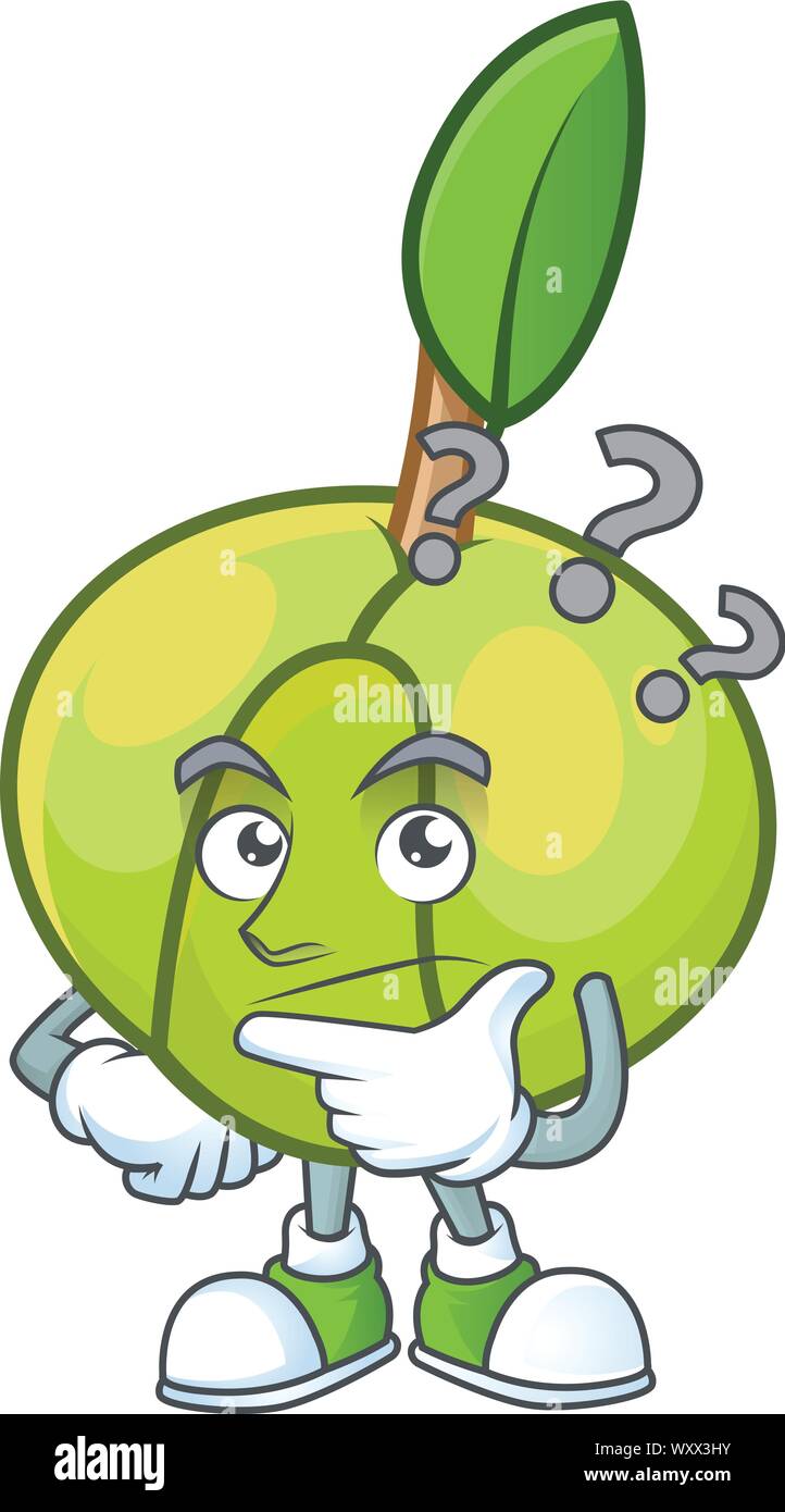 Thinking elephant apple cartoon on white background Stock Vector Image ...