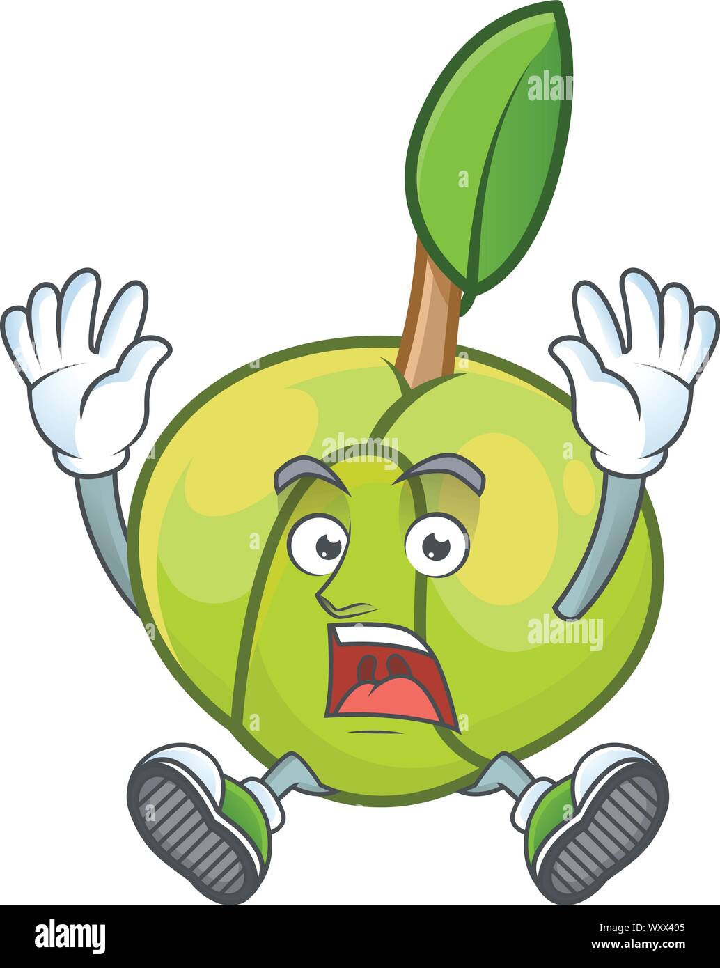 Successful sweet elephant apple cartoon with mascot Stock Vector Image ...