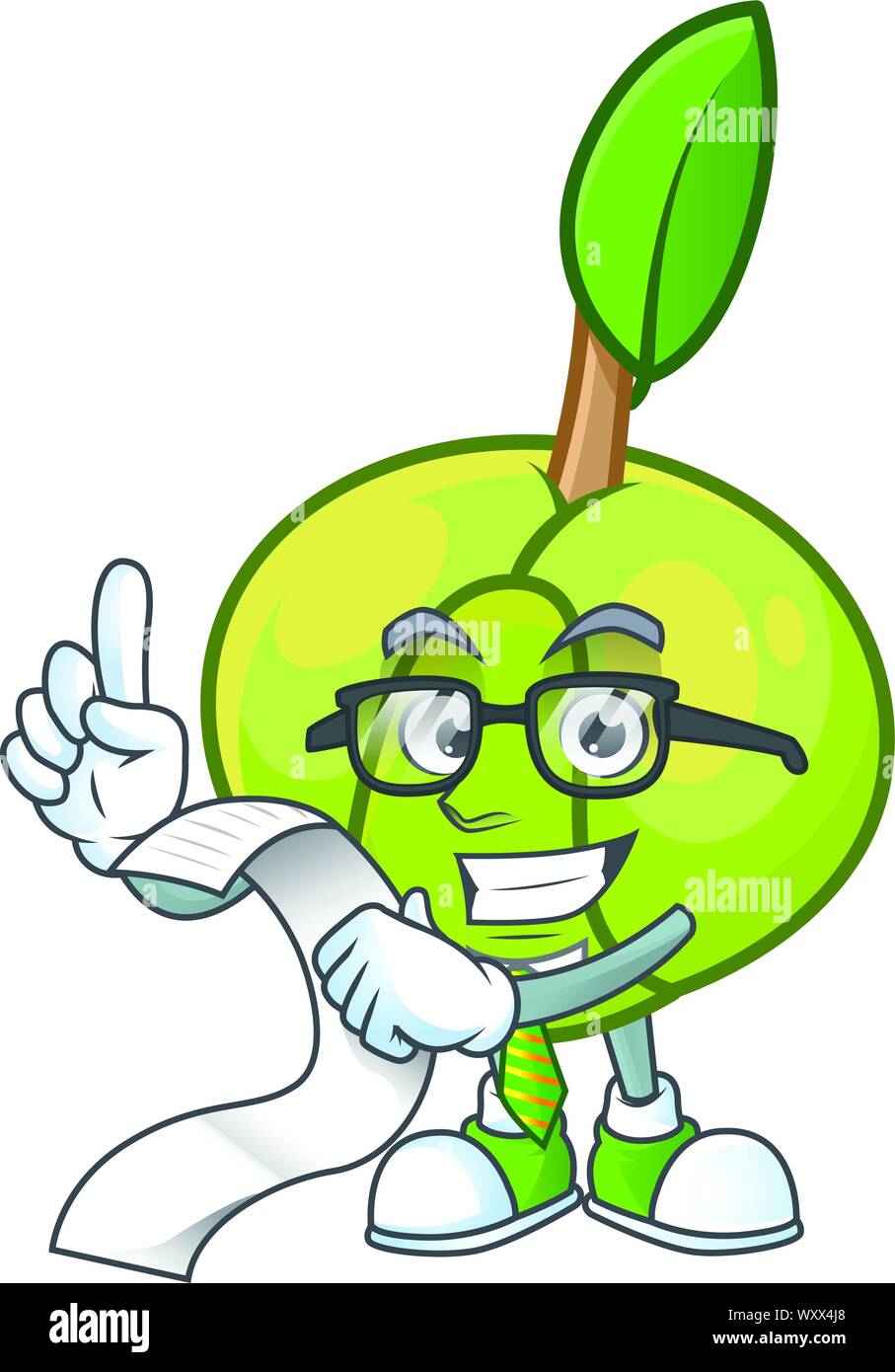 With menu elephant apple cartoon on white background Stock Vector Image ...