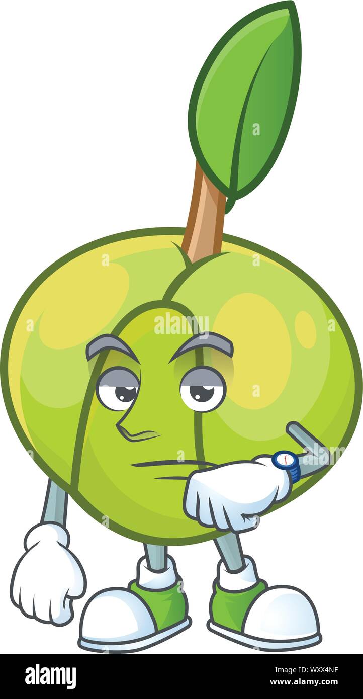 Waiting fruit elephant apple cartoon mascot style Stock Vector Image ...