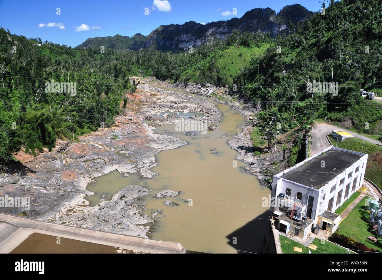 Dos Bocas Hydroelectric Power Plant, Rio Arecibo, Arecibo, Puerto Rico, U.S.A. Stock Photo