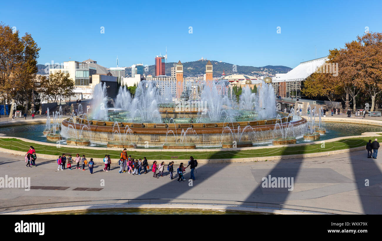 Cityscape From Nice Square From Mountain Mountjuic In Barcelona 11 25 16 Spain Stock Photo Alamy Cityscape From Nice Square From Mountain Mountjuic In Barcelona 11 25 16 Spain Stock Photo Alamy