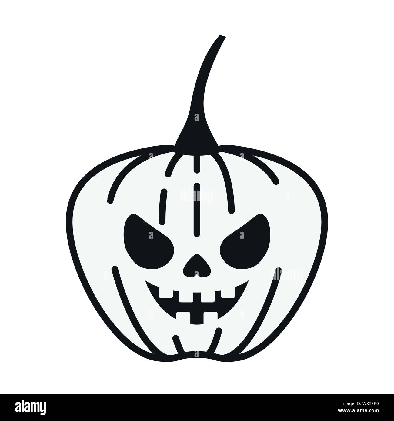 halloween pumpkin with dark face Stock Vector Image & Art - Alamy