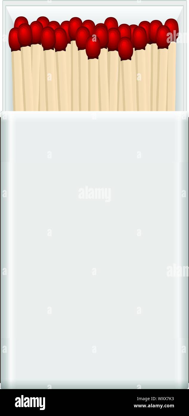 Matchbox on a white background. Vector illustration. Stock Vector