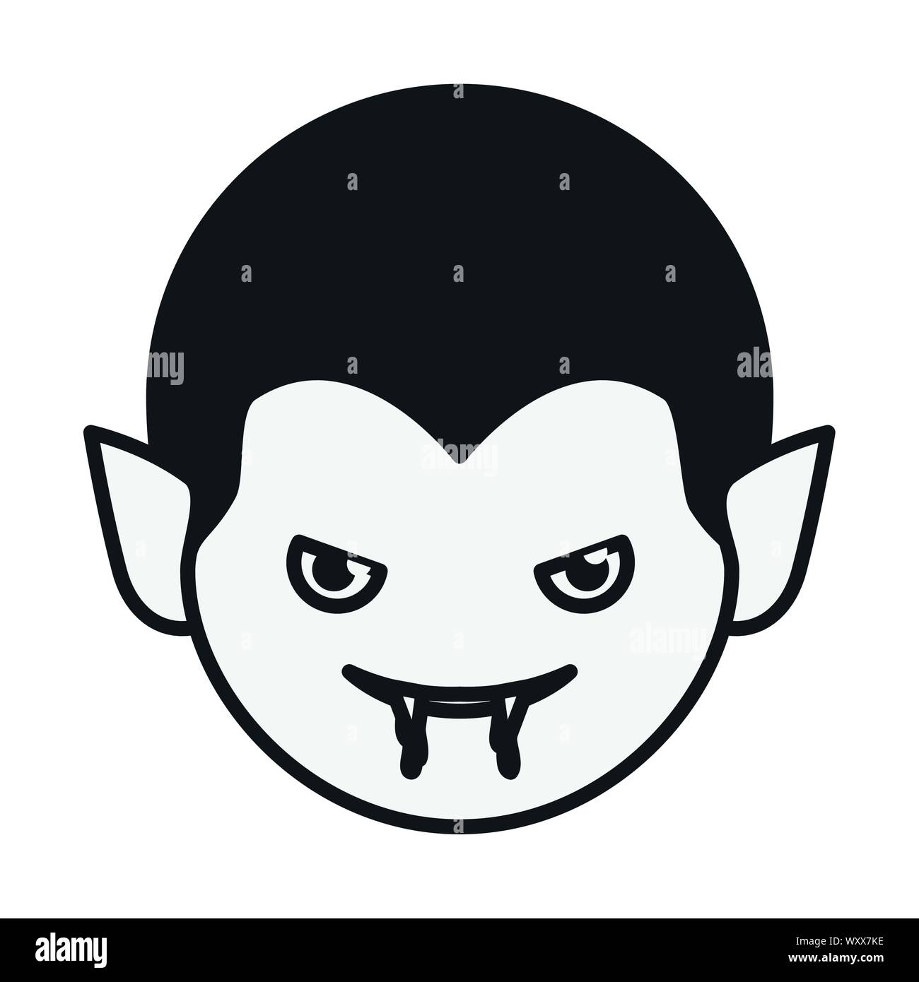 cute little boy head with dracula costume Stock Vector Image & Art - Alamy