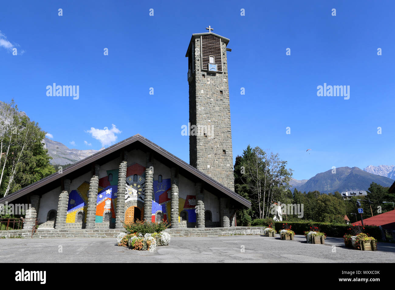 Eglise NotreDame de Toute Grâce. Plateau d'Assy. Passy. France. / Our Lady Full of Grace of the Eglise NotreDame de Toute Grâce. Plateau d'Assy. Passy. France. / Our Lady Full of Grace of the