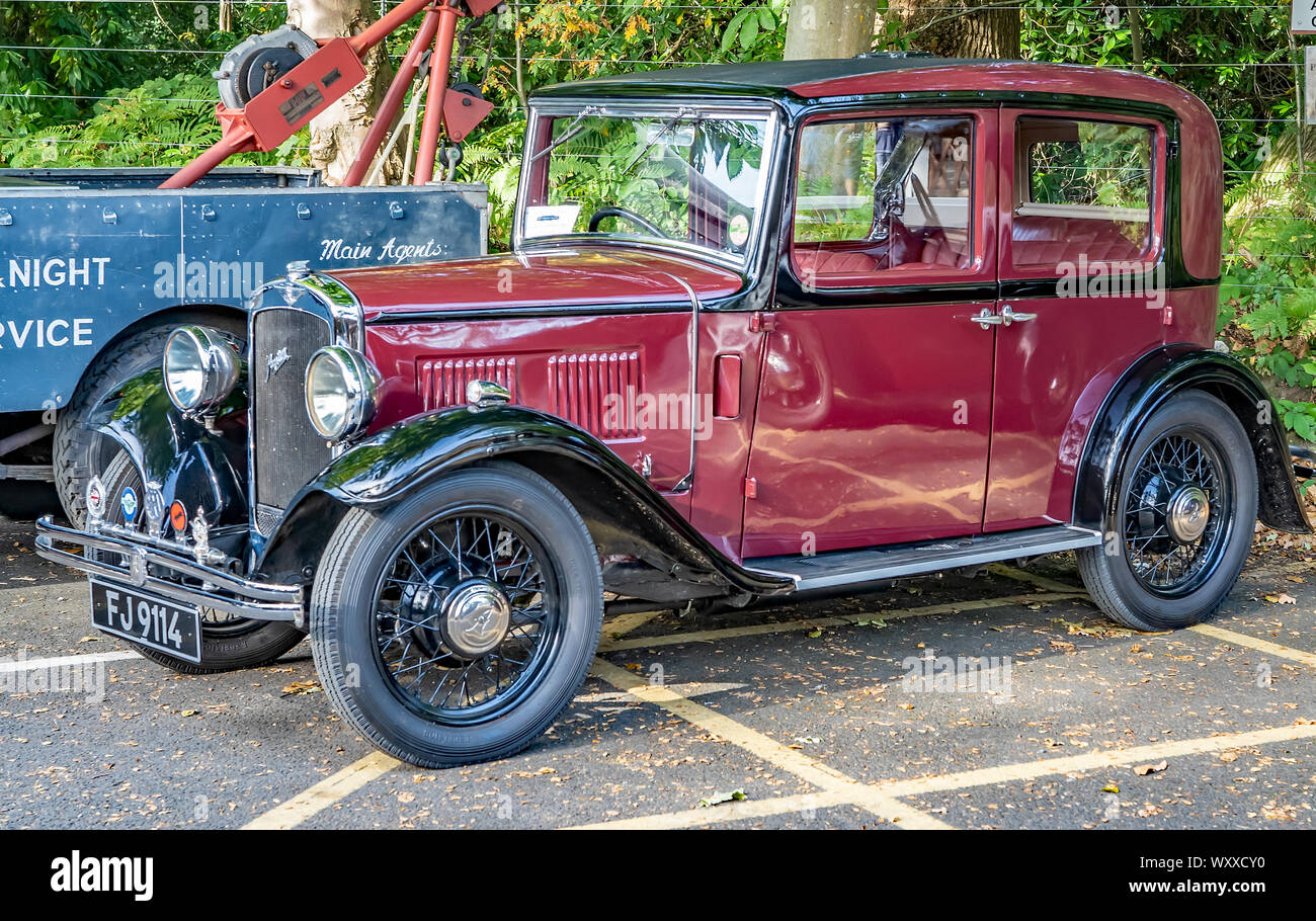 Austin vintage car on display at the annual forties weekend in Holt