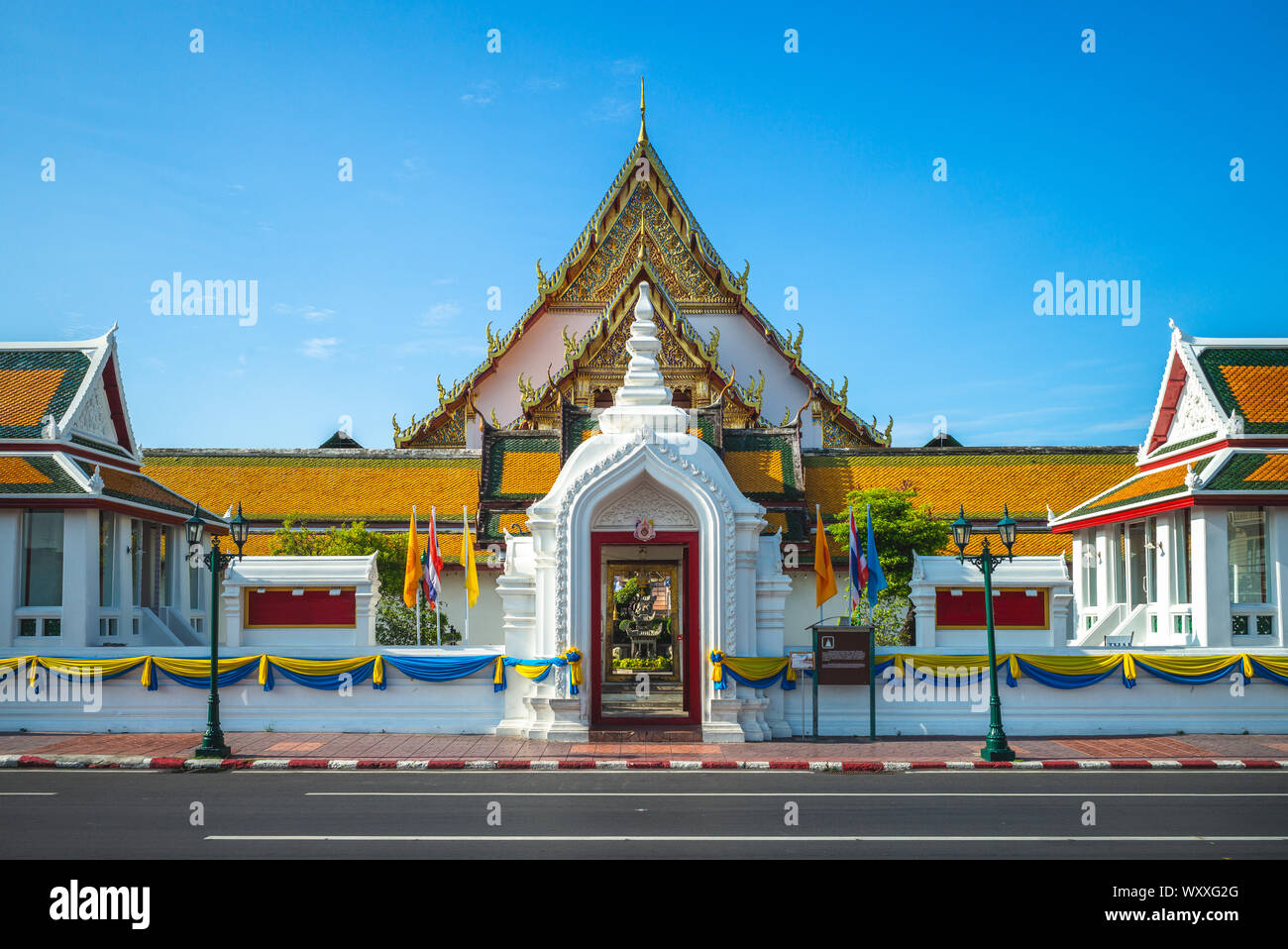 facade of wat suthat at bangkok, thailand Stock Photo