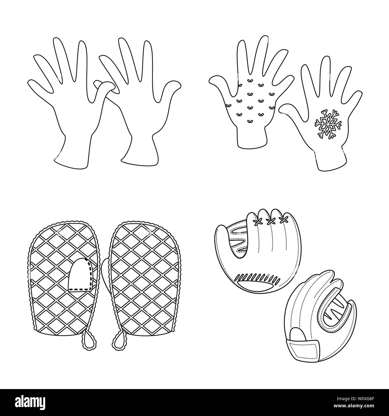 Vector design of accessory and style symbol. Collection of accessory and distinctive vector icon for stock. Stock Vector