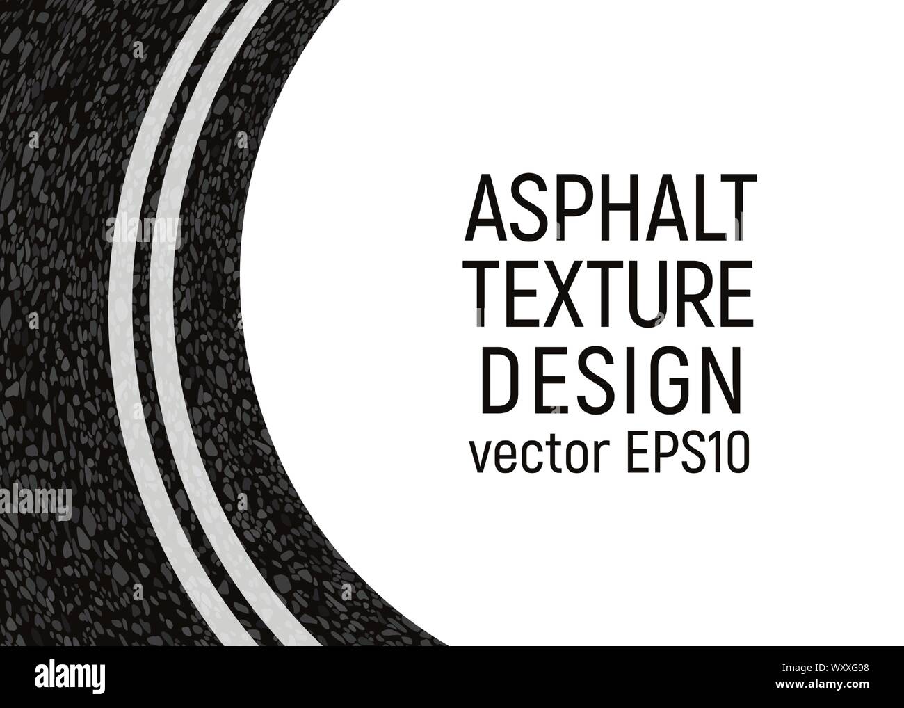 Asphalt card template. Vector illustration. Urban design Stock Vector