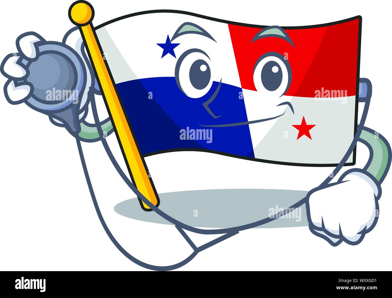 Doctor panama flag hoisted on mascot pole Stock Vector Image & Art Alamy
