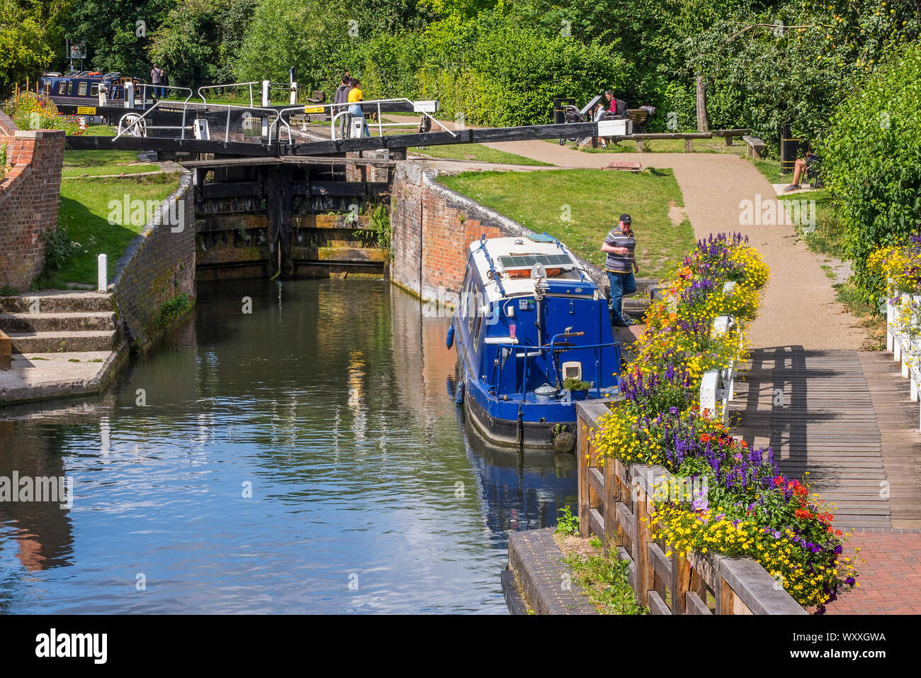 The Canal In Newbury Berkshire UK Stock Photo