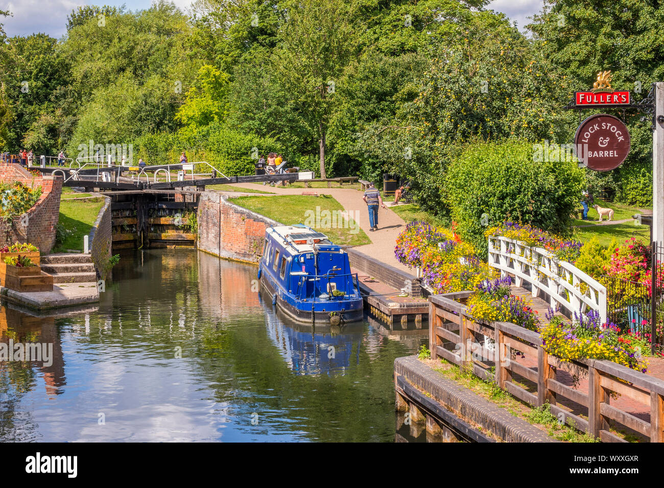 The Canal In Newbury Berkshire UK Stock Photo