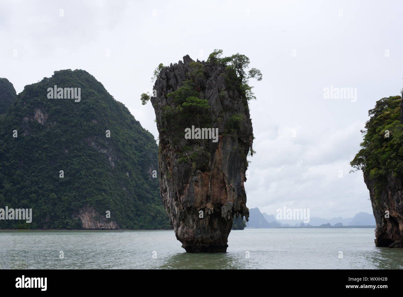 James Bond Island that was made famous from the 1974 James Bond movie The Man with the Golden Gun. Stock Photo