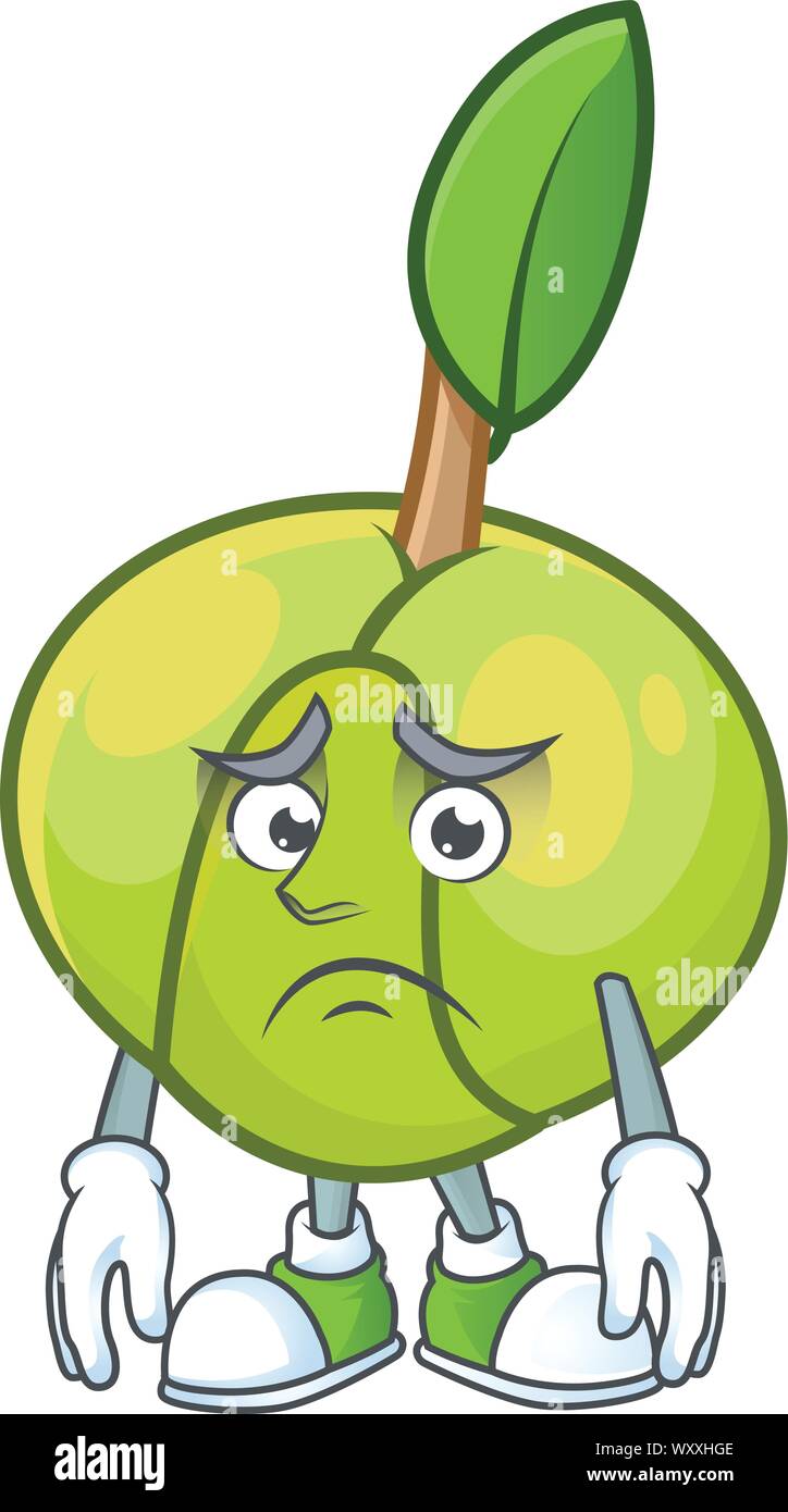 Afraid elephant apple cartoon on white background Stock Vector Image ...