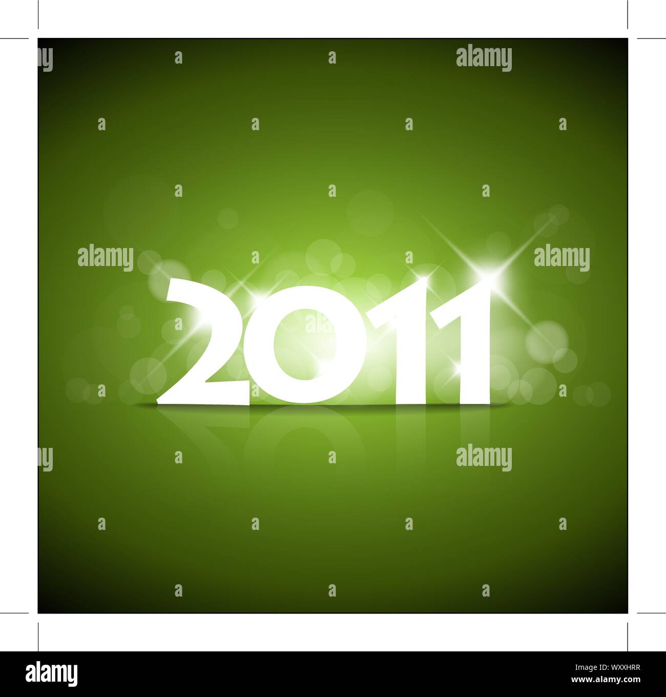 New Years card 2011 with back light and place for your text Stock ...