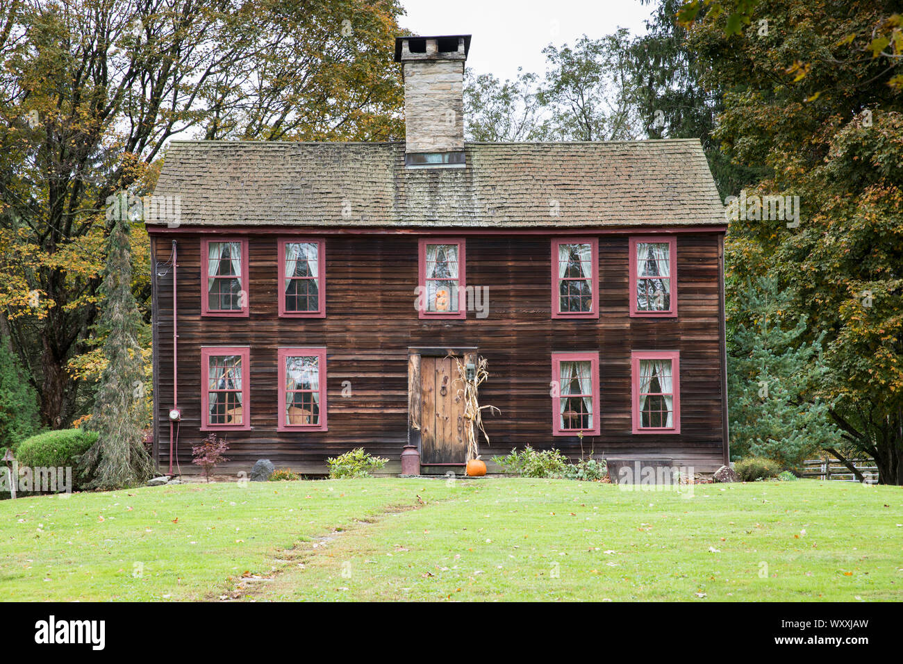 Typical New England dwelling house between Bethlehem and Woodbury on Flanders Road in