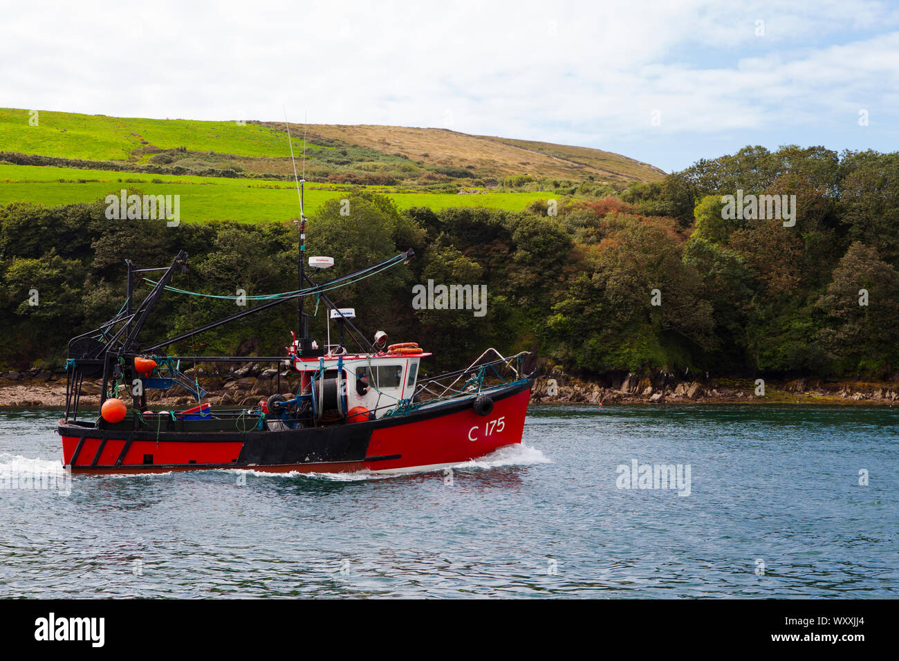 Fishing boat Realt Na Mara C175 in Dingle Bay, Kerry, Ireland Stock Photo