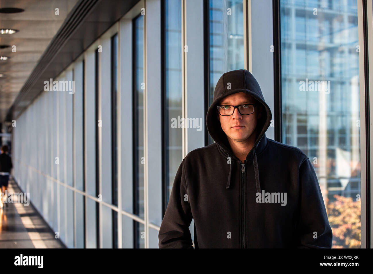 Strasbourg, France. 18th Sep, 2019. Nico Semsrott (The Party), MEP since 2019, cabaret artist and poet, stands in a building of the European Parliament. Credit: dpa picture alliance/Alamy Live News Stock Photo