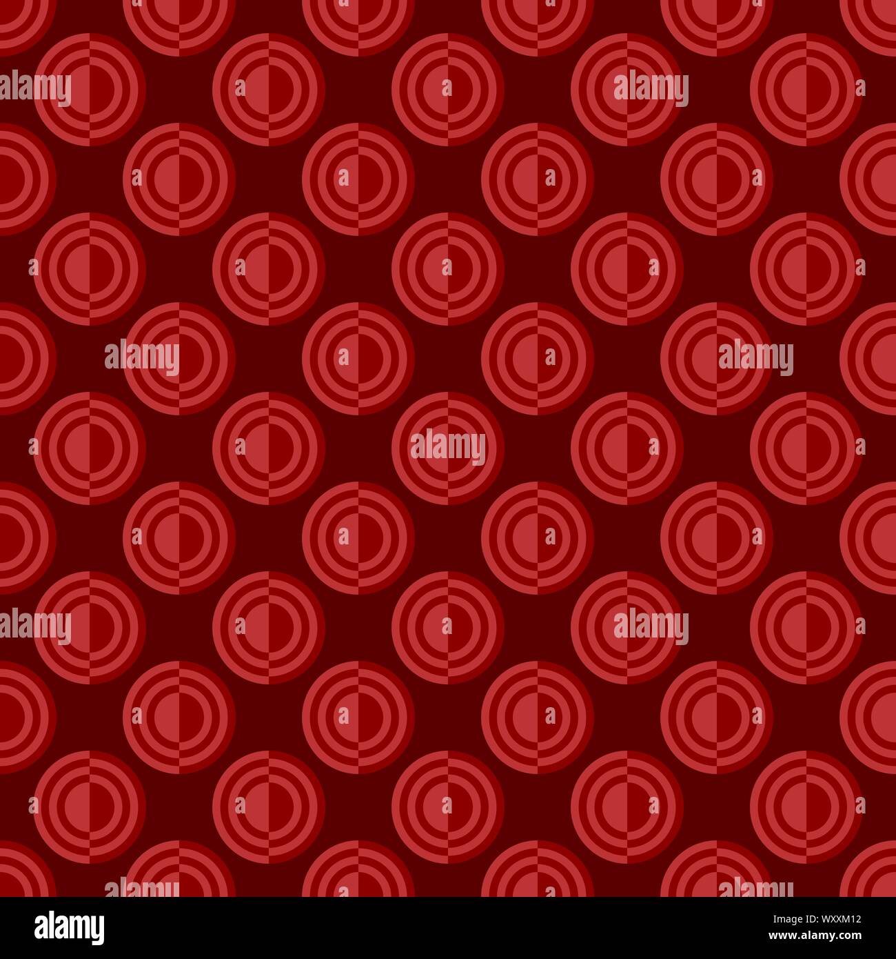 Seamless geometric circle pattern background design - color vector ...