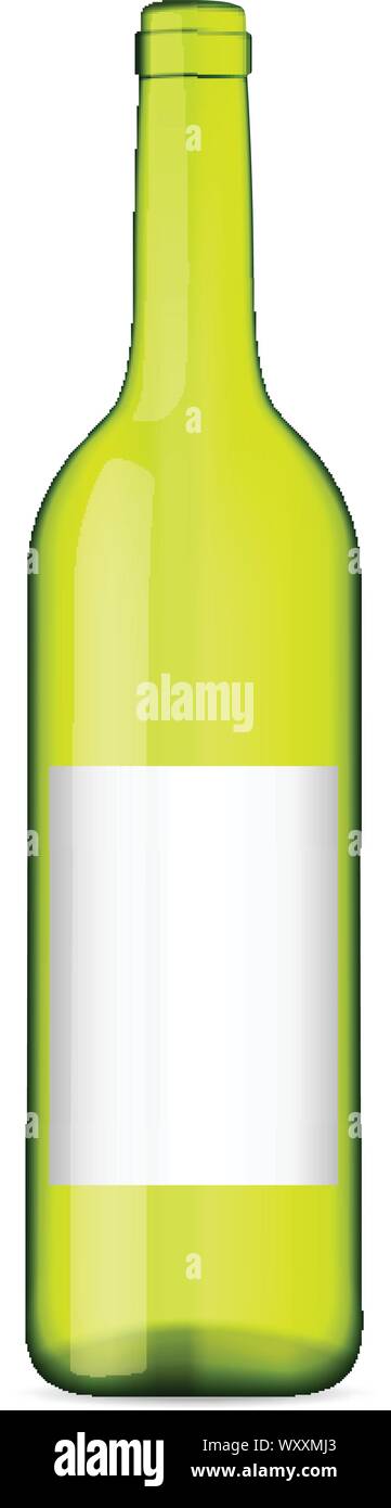 Wine bottle on a white background. Vector illustration Stock Vector ...