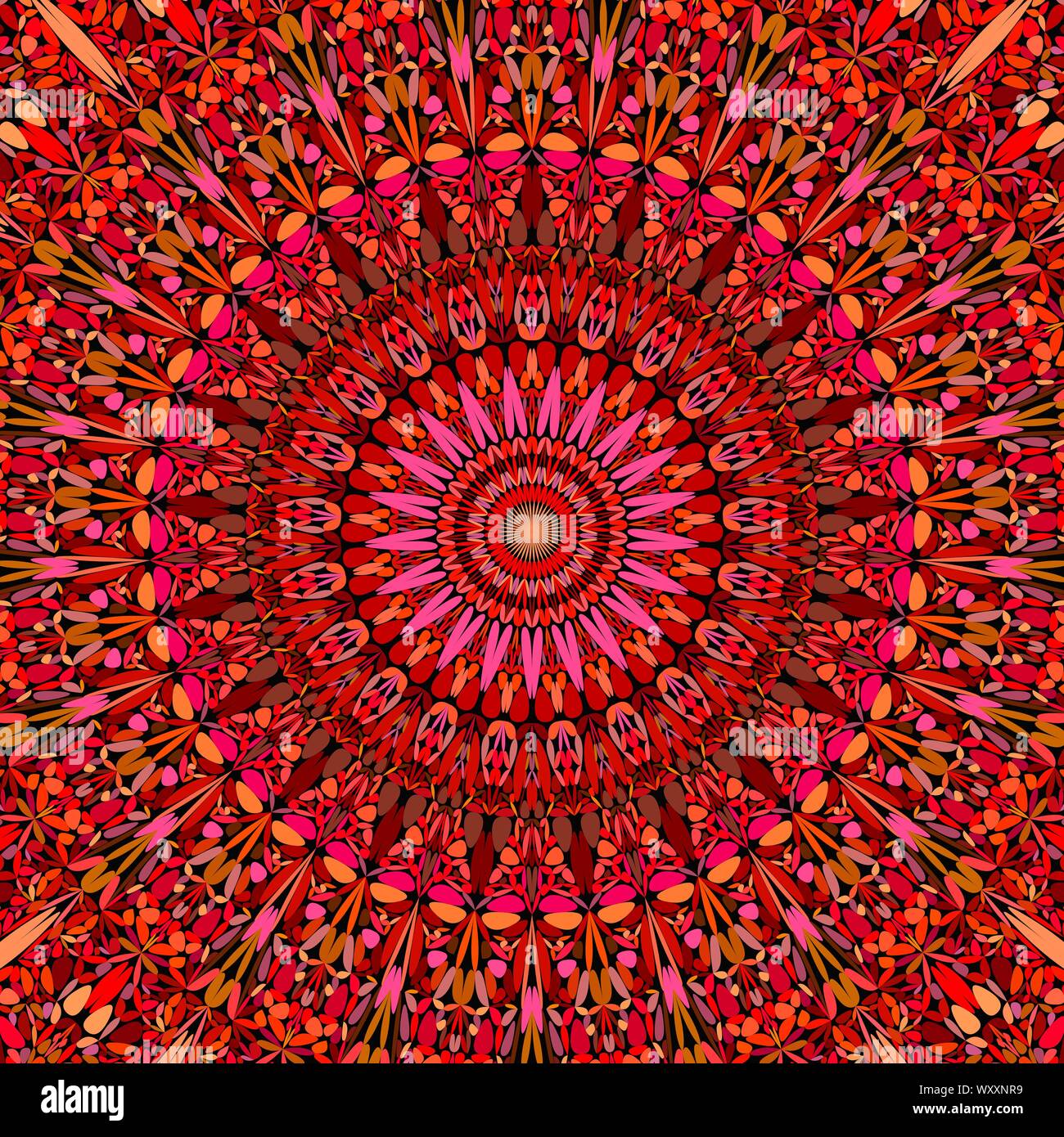 Abstract floral mandala background design - circular vector geometry ...