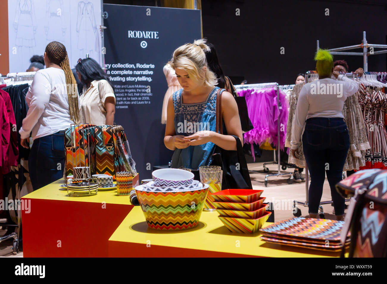 Customers shop at a one-day Target pop-up in the Park Avenue Armory on ...